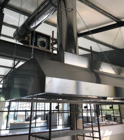 Sistema de extração de cozinha industrial